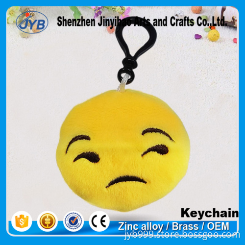 crazy hot sale little promotional emoji keychains custom furry expression keyring